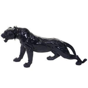 Декоративная фигурка MCW Panther mit Halsband, 18x28x59 см, глянцевый черный
