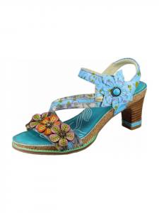 LAURA VITA Удобные сандалии бирюзового цвета