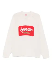 Свитер с логотипом Kenzo, нейтральный