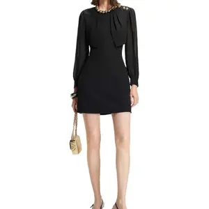 KARL LAGERFELD / Karl Lagerfeld Jeans Длинное платье с длинными рукавами KARL LAGERFELD черное