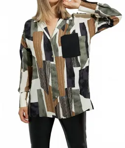 Блузка с принтом в виде нашивок, разноцветная Joseph Ribkoff