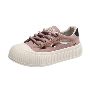 King Jinmai Женские противоскользящие скейтерские кеды с низким верхом розовые, цвет Pink