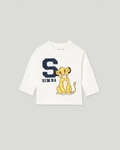 Детская футболка с длинным рукавом «Король Лев» для мальчика Baby El Corte Inglés, белый