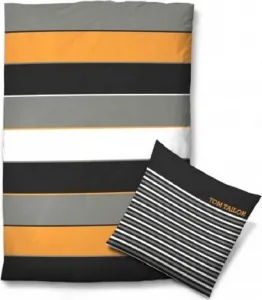 0009684-821 Комплект постельного белья из фланели, оранжево-черный, 135 x 200 см Tom Tailor