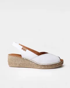 Женские кожаные эспадрильи на танкетке с резинкой Toni Pons, белый