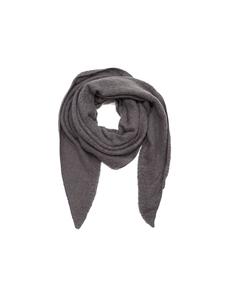 Уютный треугольный шарф букле антрацитового цвета. Faera
