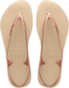 Женские шлепанцы Havaianas с ремешком на пятке, серый/песочный