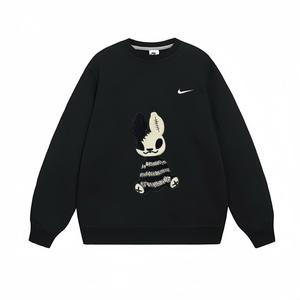 Толстовка с длинными рукавами и круглым вырезом с логотипом, унисекс Nike, черный