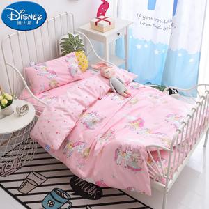Disney Комплект постельного белья 6 предметов, летний, из перьевого шелка и хлопка, 3 предмета + пододеяльник 1, Beautiful Princess