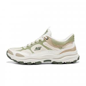 Походные кроссовки женские Skechers износостойкие низкие, бело-зеленый