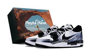 Jordan Air Legacy Ice Island устойчивые к истиранию детские баскетбольные кроссовки Black Gray Blue для подростков