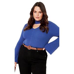 Женский свитер Zoe Plus Size с рубчиком Avenue, Petrol