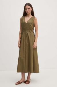 Хлопковое платье Sandro Ferrone, зеленый