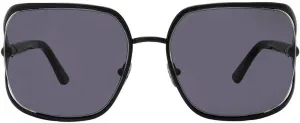 Женские прямоугольные солнцезащитные очки Tom Ford Goldie Smoke FT1092 01A 60, Shiny Black