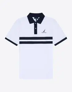 Мужская классическая рубашка поло с коротким рукавом Nautica, белый