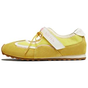 BASTO Женские балетки с мелким диким ягодным принтом Mary Jane в желто-белой гамме, цвет Yellow/White