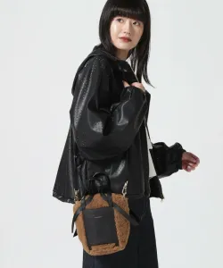 Violad'oro мутоновая сумка-тоут с карманами из эко-меха/elmo/v-8654 B'2Nd, цвет Brown