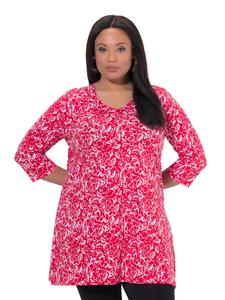 Ulla Popken Длинная футболка красного цвета