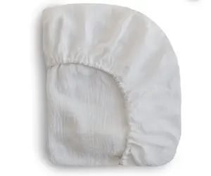 Простыня муслиновая на резинке, белая, 140х200+27см Sandiik