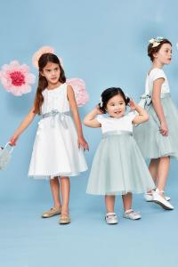 Платье подружки невесты Frankie из ткани с аквалангом Monsoon, белый