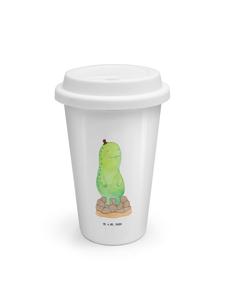 Mr. & Mrs. Panda Кофейная кружка на вынос с изображением черепахи, без слов, белого цвета