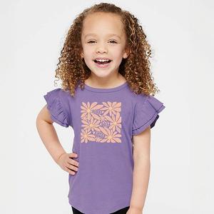 Футболка с рукавами-крылышками Sunny days ahead daisies The Juniper Shop, Lavender