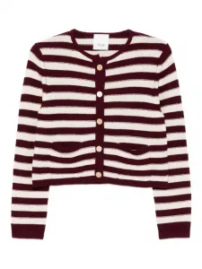 Кардиган в полоску на пуговицы Allude, нейтральный