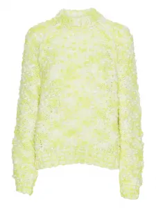 Свитер с декоративной строчкой Henrik Vibskov, желтый