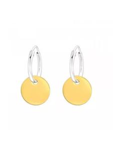 Alexander York Серьги-подвески GEO из золота, изготовлены из серебра 925 пробы, комплект из двух серебряных элементов