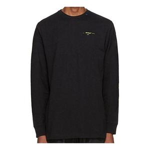 Футболка cotton logo printing long sleeves black Off-White, черный