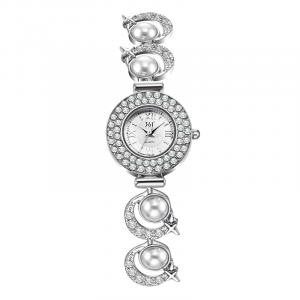 361° Кварцевые часы с металлическим ремешком, женские, серебристый циферблат