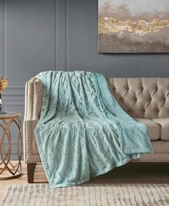 Плед Zuri из искусственного меха, 60 x 70 дюймов Madison Park, синий