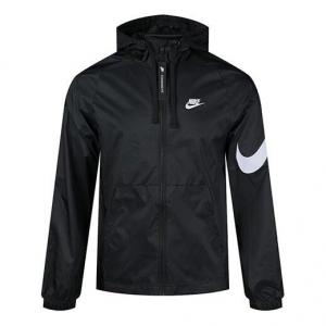 Куртка Nike Sportswear Swoosh Full-length zipper Cardigan Hooded Jacket Black, черный