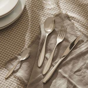 Alessi Mami - набор столовых приборов 4 шт (нож моноблок), серебро