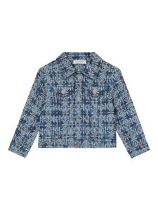 Джинсовая куртка с монограммой Roberto Cavalli Junior, синий