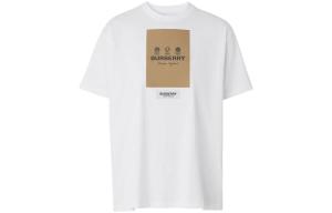 Футболка женская Burberry с логотипом, белый / бежевый