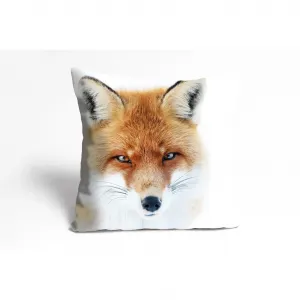 Декоративная подушка queence Joleen Чехол для подушки, голова лисы, лиса, животное, лесное животное, рисунок, природный мотив Queence, Rot + bedruckt