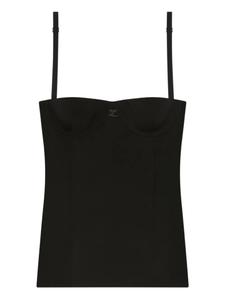 Топ-бюстье Courrèges на тонких бретелях, черный