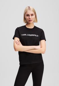 Футболка с принтом LOGO KARL LAGERFELD, черный