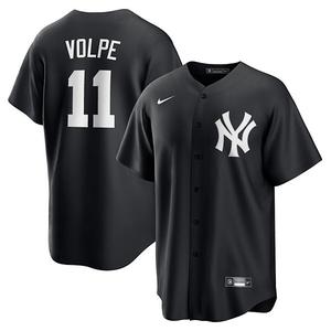 Мужская черная фэшн-реплика джерси Anthony Volpe New York Yankees Nike