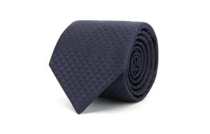 Монограммный жаккардовый галстук с заостренным концом EMPORIO ARMANI, коробка+сумка для покупок