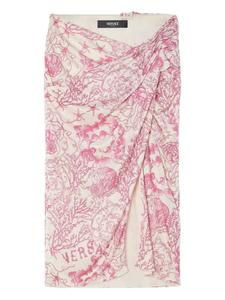 Юбка-драпировка Versace Underwater Barocco, розовый