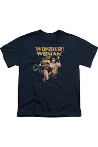 Футболка с коротким рукавом для детей "Лига справедливости Америки" Star Lasso Gildan, темно-синий