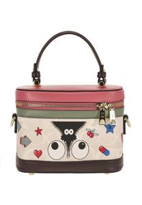 MYMO Сумка 'Pop Eyetheme' из шерсти, белая