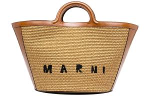 Сумка-шоппер MARNI с вышитой эмблемой Tropicalia