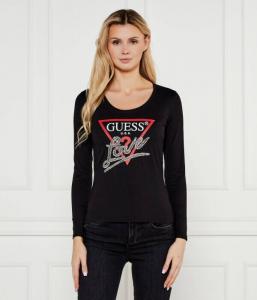 Блузка Guess Jeans Slim Fit, черный