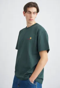 Футболка с американским шрифтом в базовом стиле Carhartt Wip, Kale Green