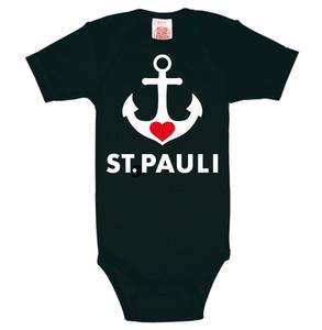 LOGOSHIRT Комбинезон/боди 'St. Pauli-Print' в черном цвете