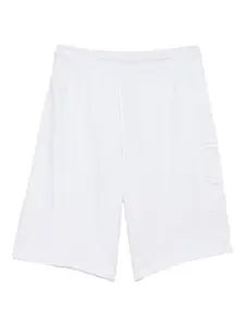 Хлопковые шорты с тисненым логотипом Ea7 Emporio Armani, белый