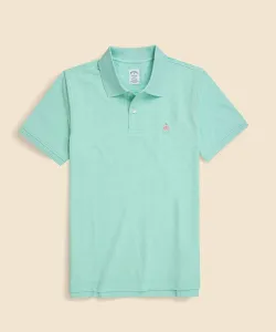 Поло-рубашка из эластичного пике Supima Cotton Stretch Piqué с логотипом GF, приталенного кроя.